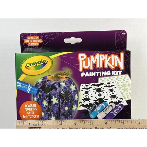 Crayola Pumpkin Painting Kit with Paint Sticks and Stickers No Carve Kids Craft - Picture 6 of 7